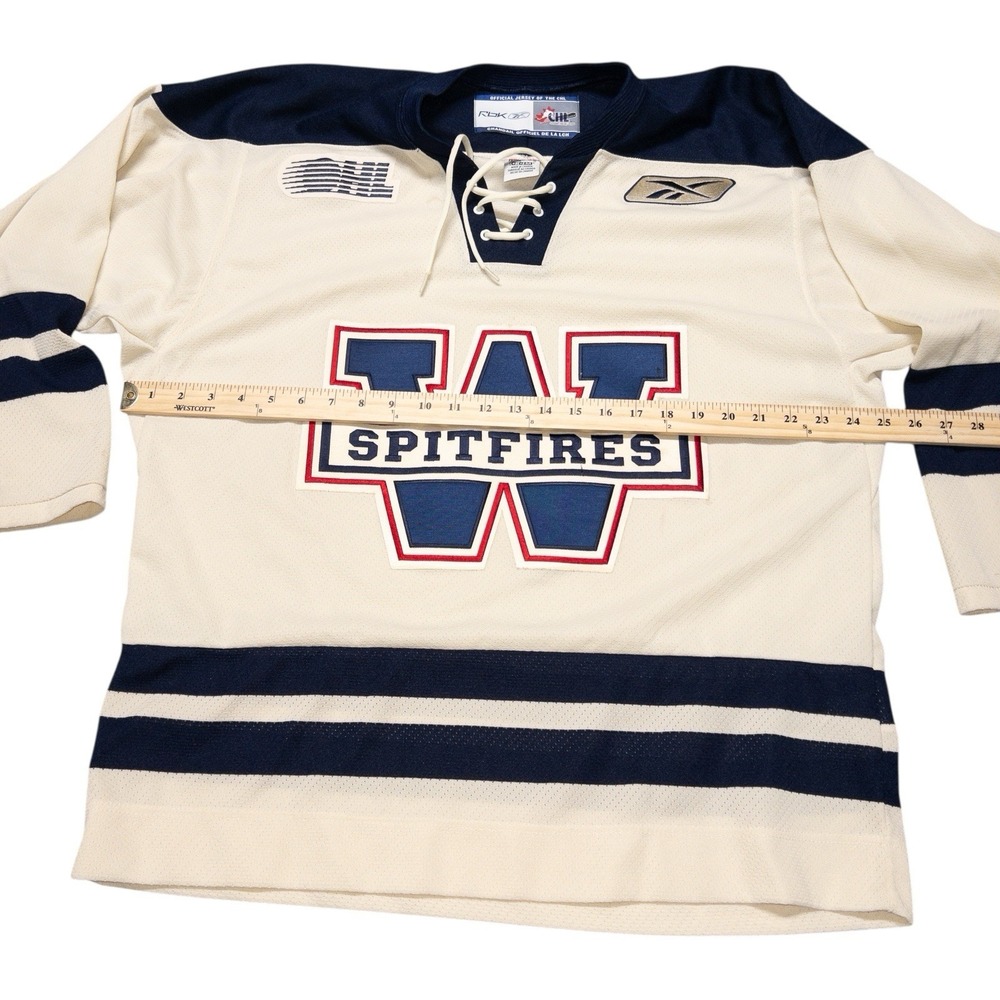 CCM Reebok Windsor Spitfires Winnipeg Jets‎ Jersey Mens Medium NHL CHL Hockey - Picture 4 of 10